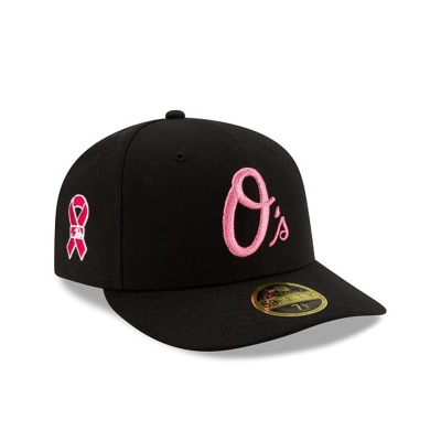 Black Baltimore Orioles Hat - New Era MLB Mother's Day Low Profile 59FIFTY Fitted Caps USA4106957